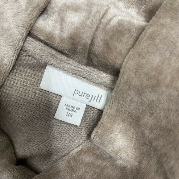 Purejill sweater Xs extra small champagne Cowl Neck Super Soft Long Tunic Blouse - Picture 4 of 5